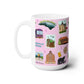 Ceramic Mug 15oz with Asheville, North Carolina NC in pink