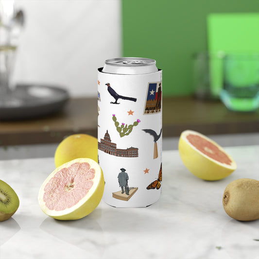 Slim Can Cooler with Austin, Texas TX
