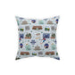 Broadcloth Pillow with Ogden, UT in silver