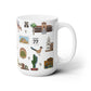 Ceramic Mug 15oz with Tucson, Arizona AZ in white