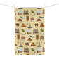 Kitchen Towel with Santa Fe, New Mexico NM in crayola's lemon yellow