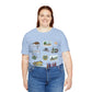 Unisex Jersey Short Sleeve Tee with Garland, Texas TX landmarks print