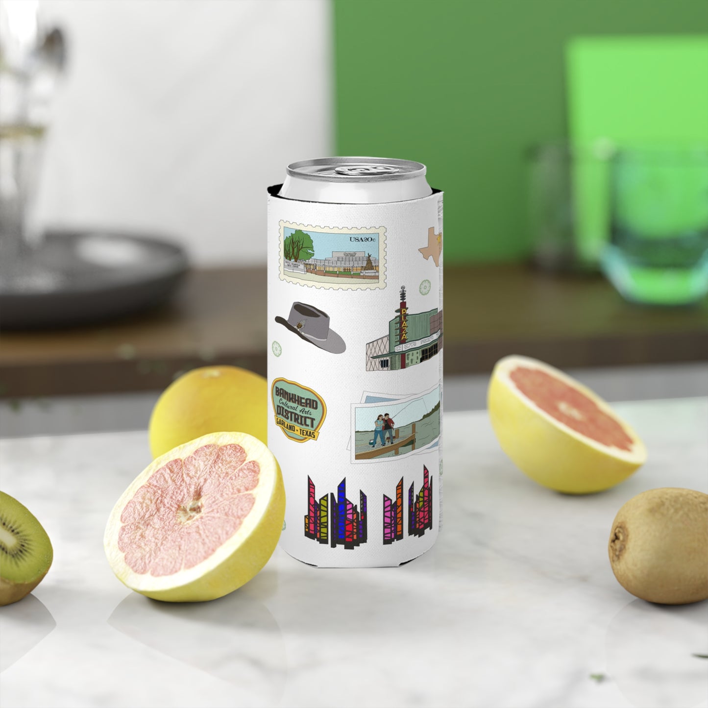 Slim Can Cooler with Garland, Texas TX