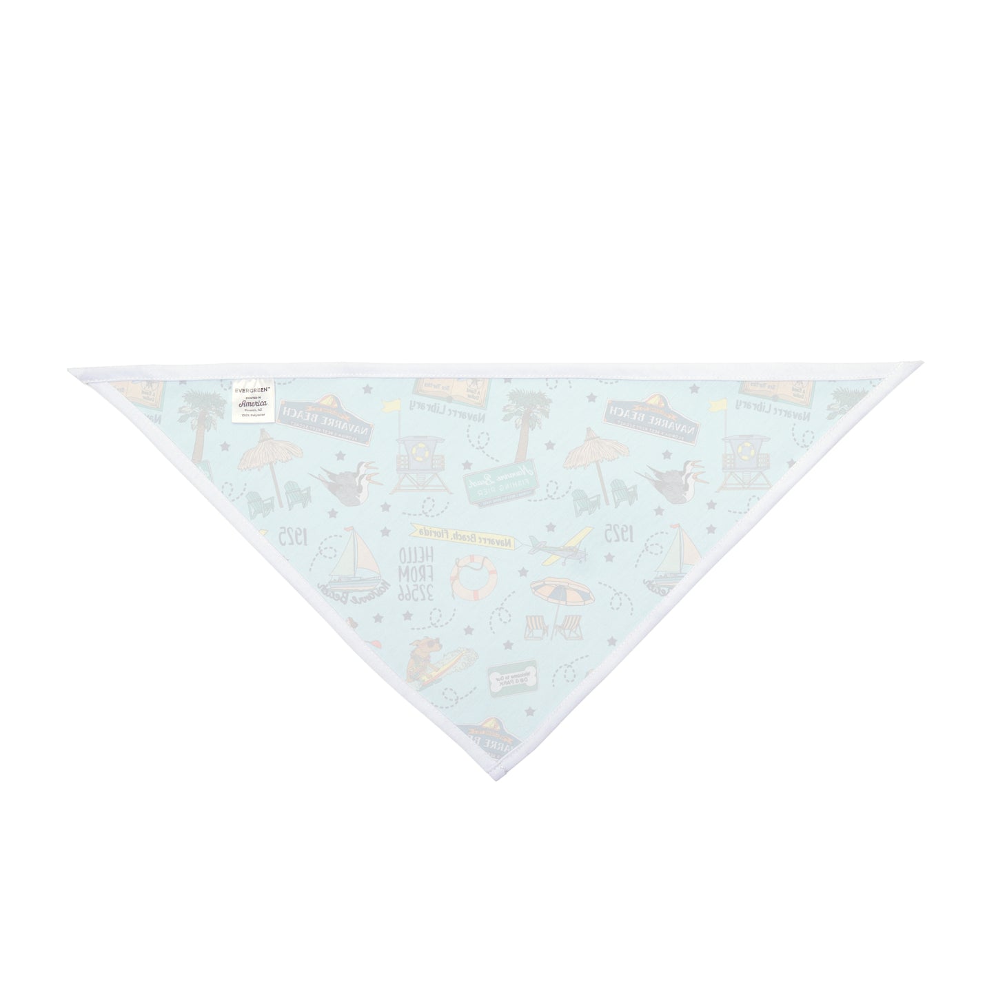 Pet Bandana with Navarre Beach, FL in sky blue