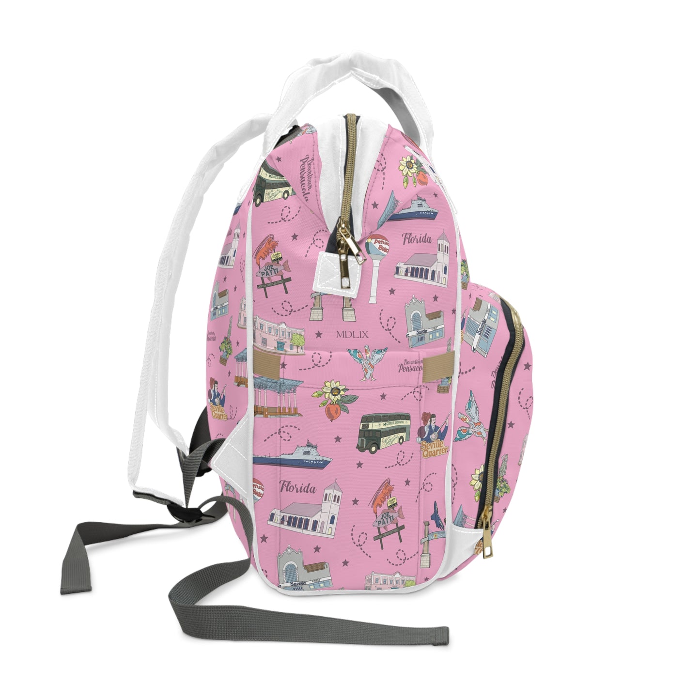 Multifunctional Diaper Backpack Pensacola pink