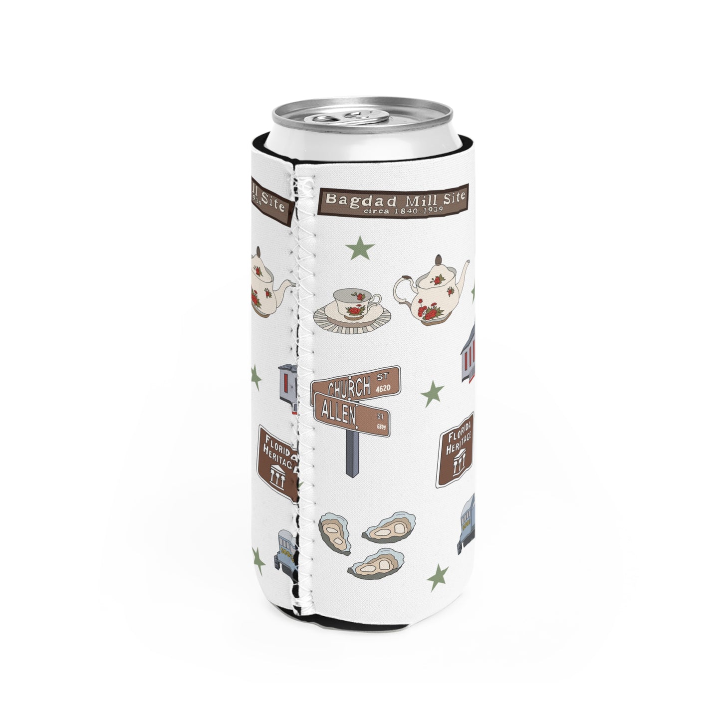 Slim Can Cooler with Bagdad, Florida FL