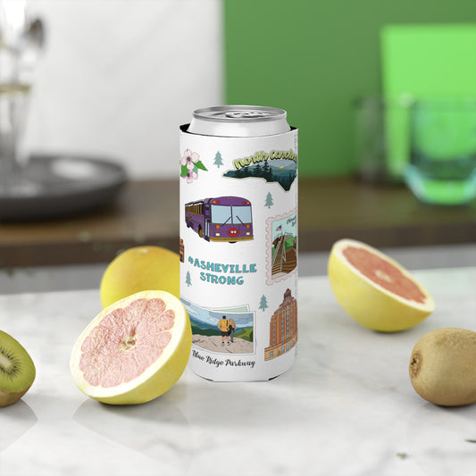 Slim Can Cooler with Asheville, North Carolina NC