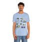 Unisex Jersey Short Sleeve Tee with Garland, Texas TX landmarks print