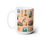 Ceramic Mug 15oz with Knoxville, Tennessee TN in peach