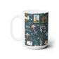 Ceramic Mug 15oz with Galveston, TX in deep ocean