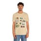 Unisex Jersey Short Sleeve Tee with Garland, Texas TX landmarks print