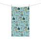 Kitchen Towel with New Jersey in light teal