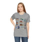 Unisex Jersey Short Sleeve Tee with Charlotte, North Carolina NC landmarks print