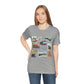 Unisex Jersey Short Sleeve Tee with Asheville, North Carolina NC landmarks print