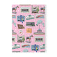 Paperback notebook with Ocala, Florida FL landmarks in pink 150 lined pages
