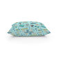 Broadcloth Pillow with Navarre Beach, FL in sky blue