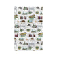 Kitchen Towel with Garland, Texas TX in white