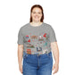 Unisex Jersey Short Sleeve Tee with Chicago, Illinois IL landmarks print