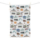 Kitchen Towel with Ocala, Florida FL in white