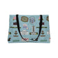 Unisex Tote Bag with Tallahassee Florida landmarks in blue