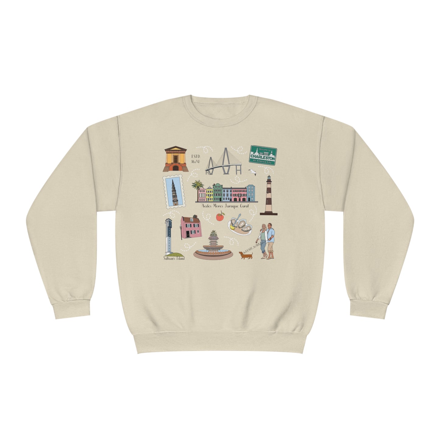 Unisex NuBlend® Crewneck Sweatshirt with Charleston assorted colors