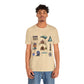 Unisex Jersey Short Sleeve Tee with Charlotte, North Carolina NC landmarks print