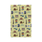 Kitchen Towel with Charlotte, North Carolina NC in brass