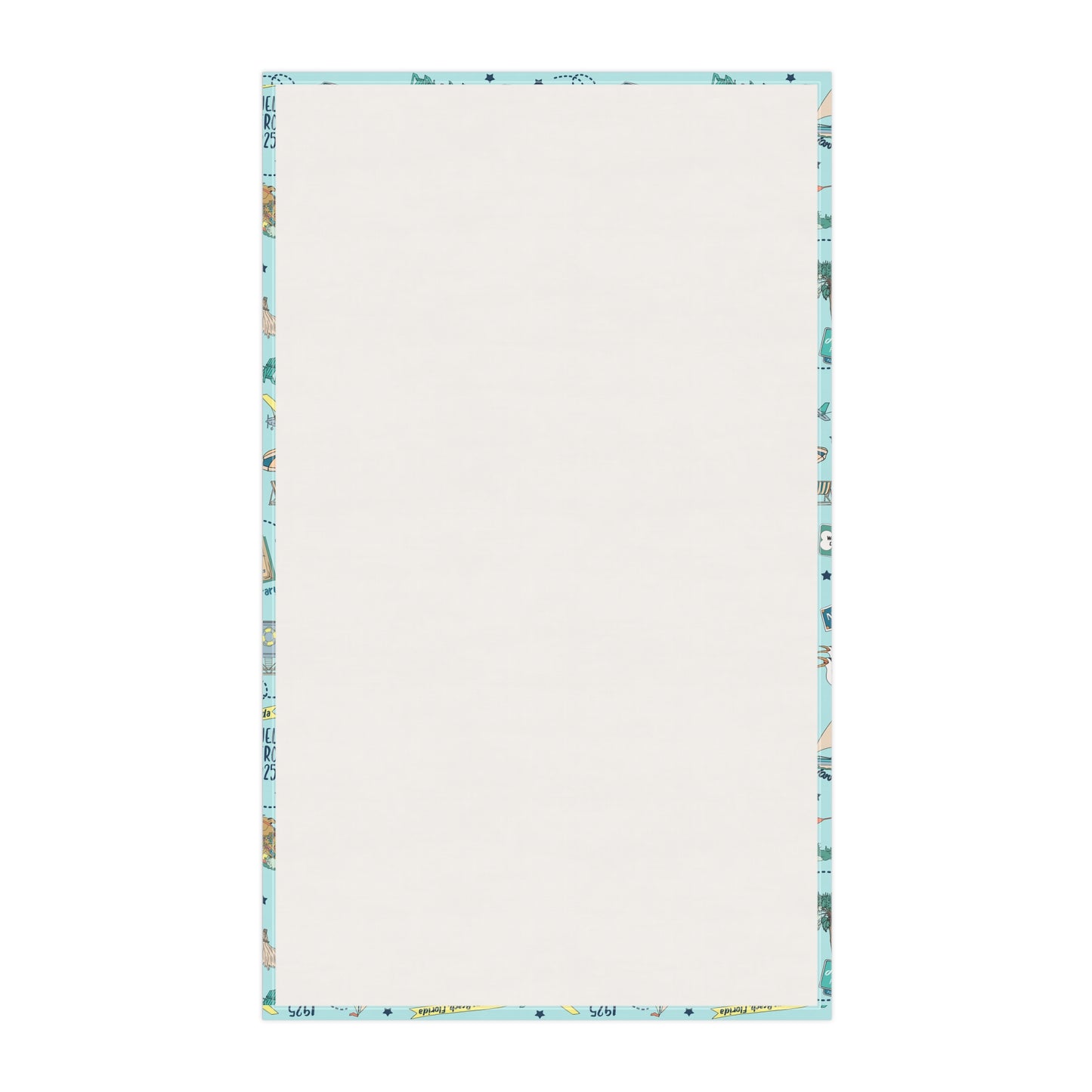 Kitchen Towel with Navarre Beach, FL in sky blue