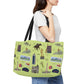 Tote Bag with Louisville, KY in lime