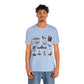 Unisex Jersey Short Sleeve Tee with Austin, Texas TX landmarks print