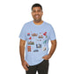 Unisex Jersey Short Sleeve Tee with Chicago, Illinois IL landmarks print