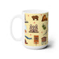 Ceramic Mug 15oz with Santa Fe, New Mexico NM in crayola's lemon yellow