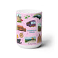 Ceramic Mug 15oz with Asheville, North Carolina NC in pink