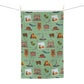 Kitchen Towel with Santa Fe, New Mexico NM in green tea