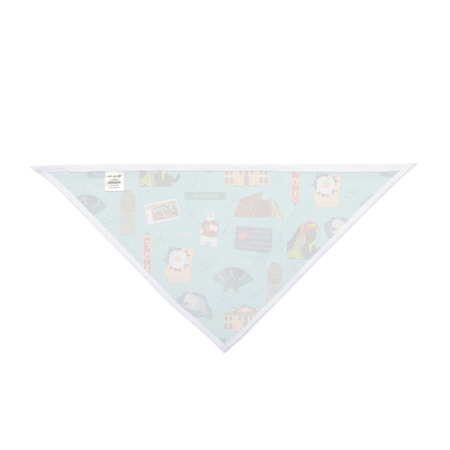 Pet Bandana with Atlanta, GA in turquoise