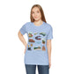 Unisex Jersey Short Sleeve Tee with Asheville, North Carolina NC landmarks print