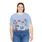 Unisex Jersey Short Sleeve Tee with Chicago, Illinois IL landmarks print