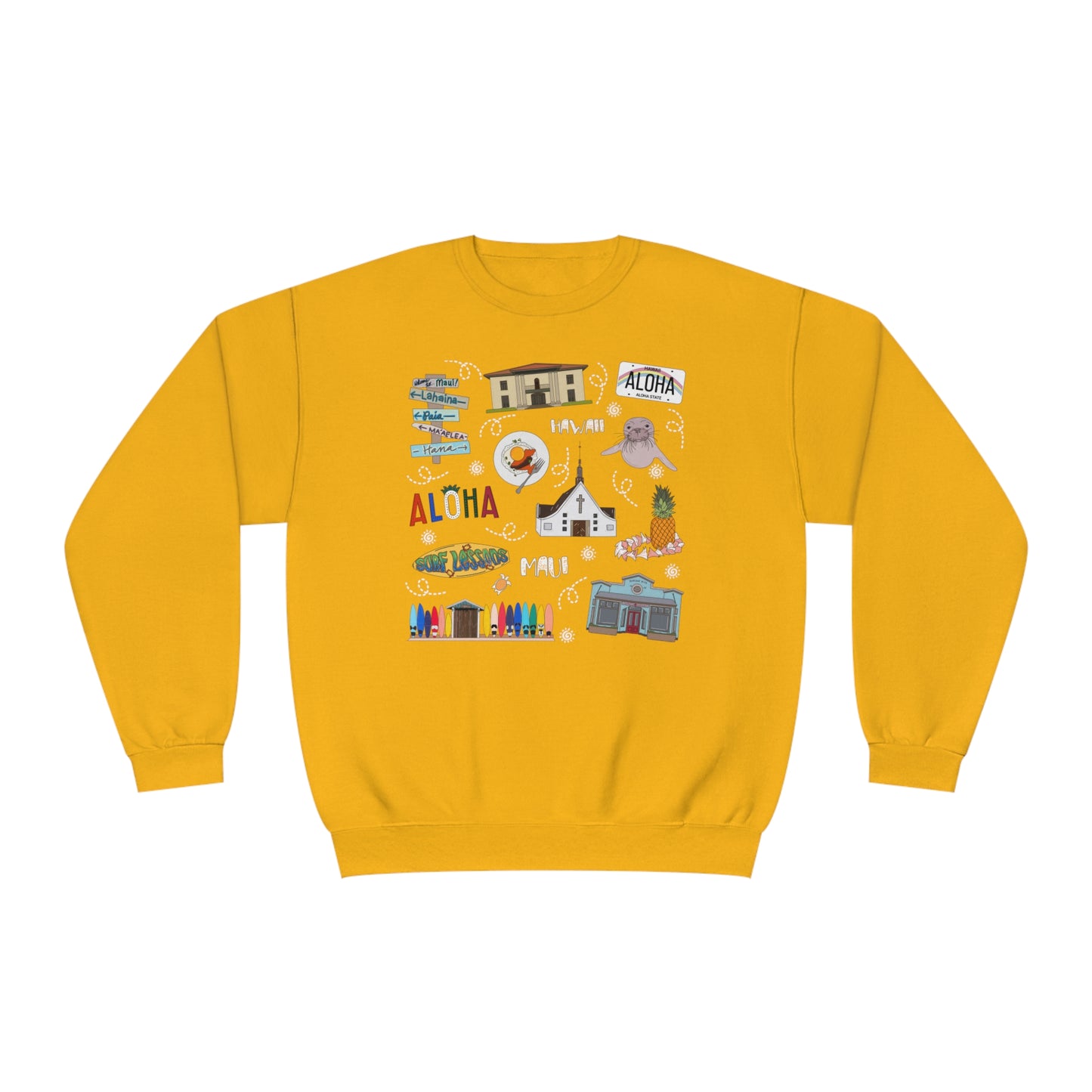 Unisex NuBlend® Crewneck Sweatshirt with Maui, HI in assorted colors