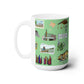 Ceramic Mug 15oz with Garland, Texas TX in lime