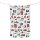 Kitchen Towel with Chicago, Illinois IL in white