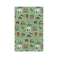 Kitchen Towel with Santa Fe, New Mexico NM in green tea