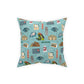 Broadcloth Pillow with Atlanta, GA in turquoise