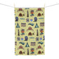 Kitchen Towel with Charlotte, North Carolina NC in brass