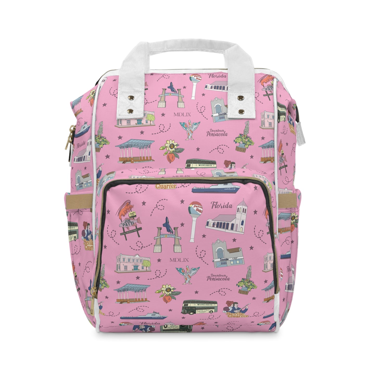 Multifunctional Diaper Backpack Pensacola pink