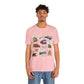 Unisex Jersey Short Sleeve Tee with Asheville, North Carolina NC landmarks print
