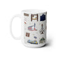Ceramic Mug 15oz with Bagdad, Florida FL in grey