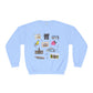 Unisex NuBlend® Crewneck Sweatshirt with Iowa City, Iowa IA in assorted colors