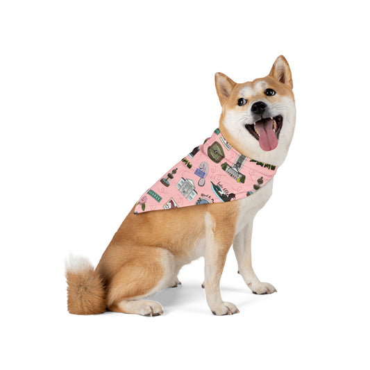 Pet Bandana with Tallahassee, FL in pink