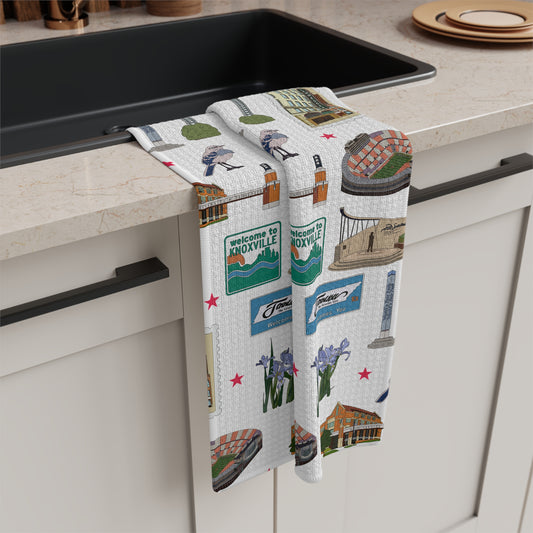 Kitchen Towel with Knoxville, Tennessee TN in white