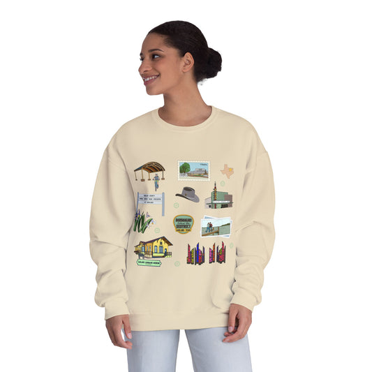 Unisex NuBlend® Crewneck Sweatshirt with Garland, Texas TX in assorted colors